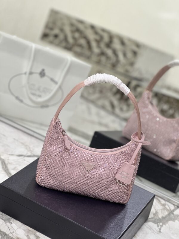 Prada Hobo Diamond Armpit Bag - Purple - Image 2