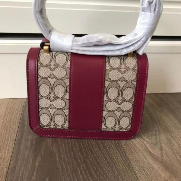 Coach Alie Series Small Handbag - Burgundy - Image 3